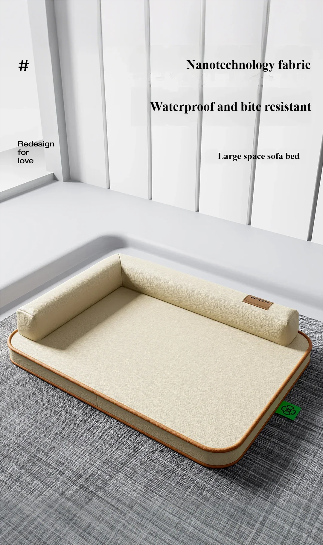 Dog mat suitable for all seasons, medium-sized and large waterproof and tear resistant dog bed, summer removable and washable do