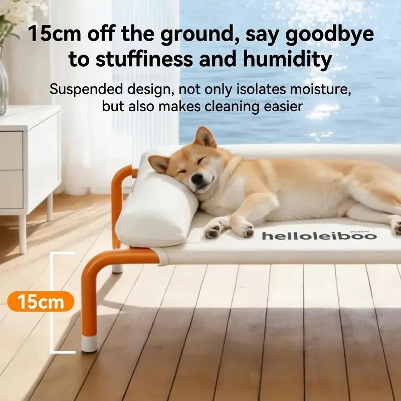 Dog camping bed, suitable for all seasons, removable and washable, off-the-ground and moisture-proof
