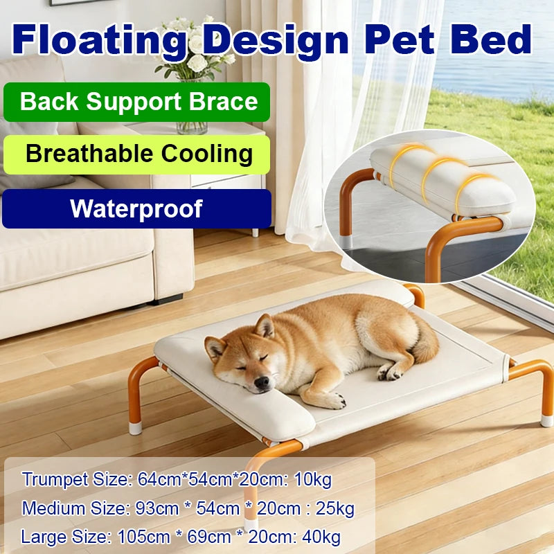 Dog camping bed, suitable for all seasons, removable and washable, off-the-ground and moisture-proof