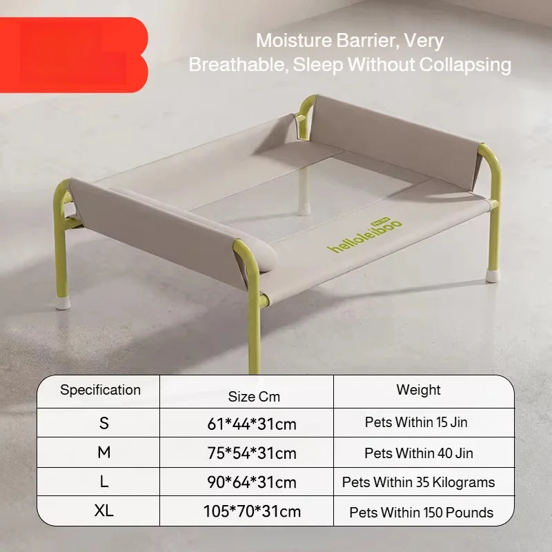 Dog camping bed, suitable for all seasons, removable and washable, off-the-ground and moisture-proof
